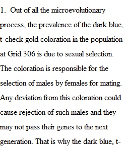 Explanation of Evolution of Color Morph in Strideo